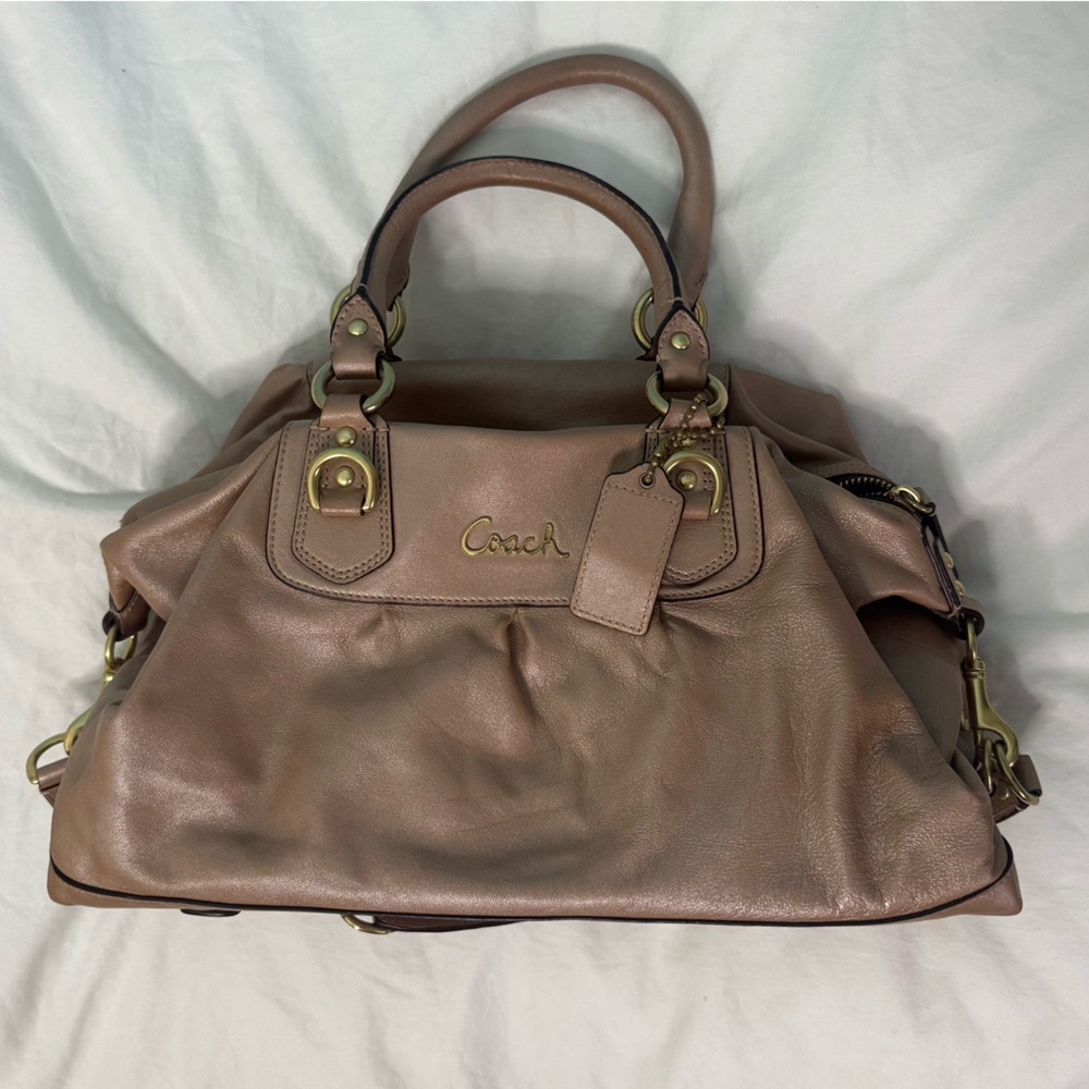 Coach Tan Leather Shoulder Bag